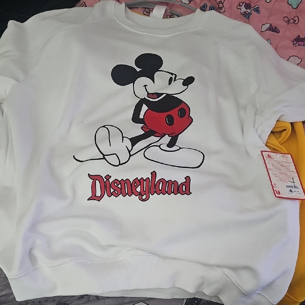 Disney White Sweatshirt with Mickey Mouse Design